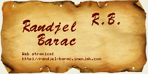 Ranđel Barać vizit kartica